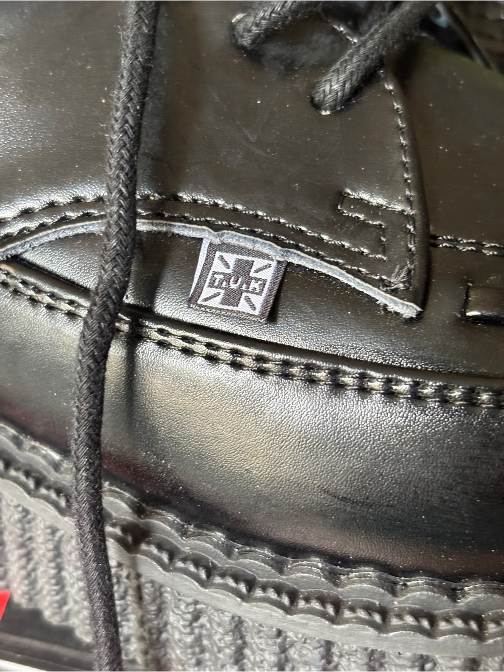 T.U.K Black Leather Platform Creeper Lace-Up Shoes - Picture 3 of 11